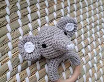 Elephant Teether Rattle by Doreen and Ada