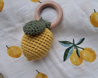 Lemon Teether Rattle by Doreen and Ada