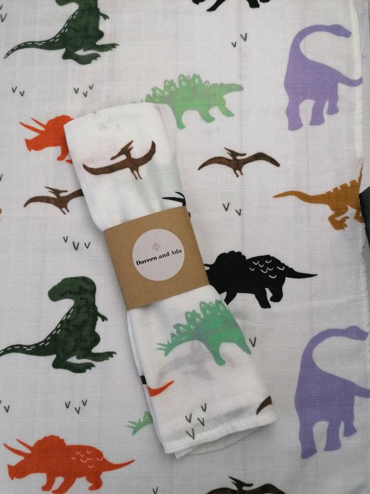 Dinosaur muslin best sale squares