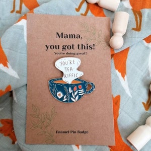 Mothers Day Gift Mama Positivity Enamel Pin Badges Baby shower Gift Letterbox Sized Gift Doreen and Ada image 4