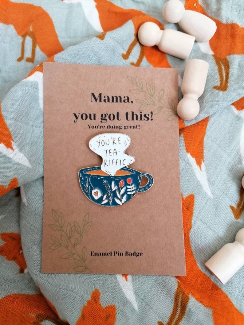 Mothers Day Gift Mama Positivity Enamel Pin Badges Baby shower Gift Letterbox Sized Gift Doreen and Ada image 4