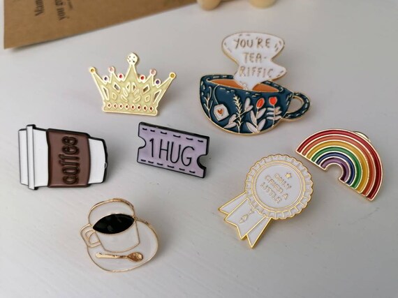 Positivity Badges Set of Motivational Badges Rainbow Badges 