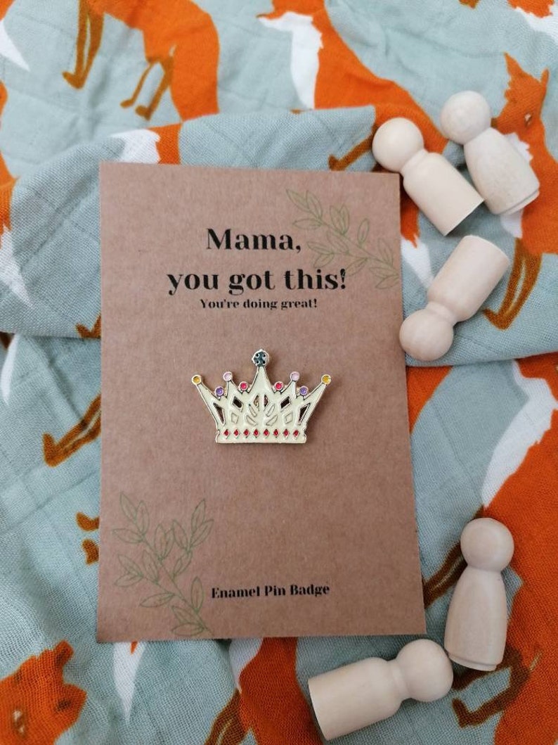 Mothers Day Gift Mama Positivity Enamel Pin Badges Baby shower Gift Letterbox Sized Gift Doreen and Ada image 6
