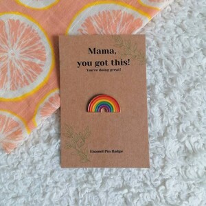 Mothers Day Gift Mama Positivity Enamel Pin Badges Baby shower Gift Letterbox Sized Gift Doreen and Ada image 3