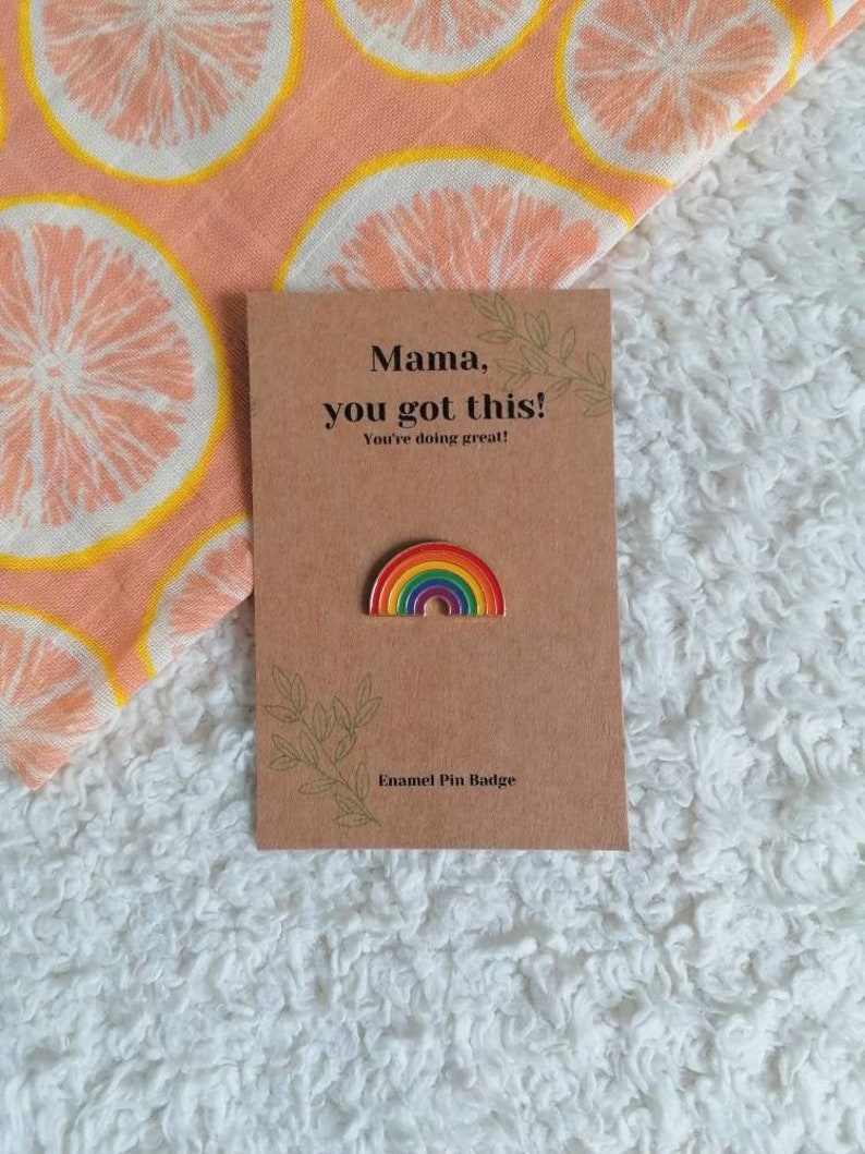 Mothers Day Gift Mama Positivity Enamel Pin Badges Baby shower Gift Letterbox Sized Gift Doreen and Ada image 3