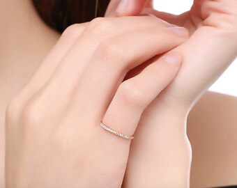 Moissanite Eternity Ring, Alternative Diamond  Ring, Bridal ring, Moissanite Ring Simulated diamond