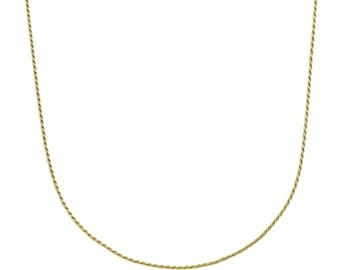 24k Gold Vermeil Chain Necklace – Sterling Silver Box, Bar, Rope, Mesh