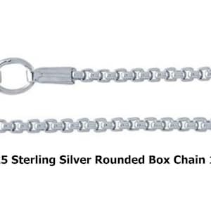 24" .925 Sterling Silver Round Box Chain 1.2MM