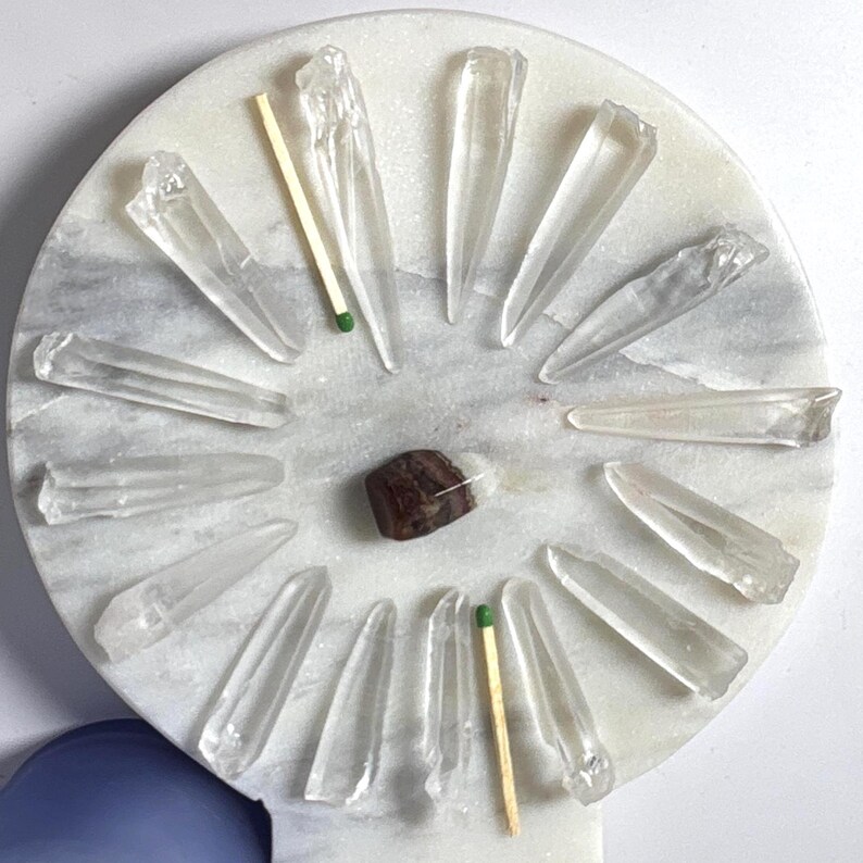 15 pieces Lemurian Seed Quartz Crystal Points
Weight: 76 grams
76 grams: 1.60 to 2.29" (1 singing Lemurian)
Material: Quartz 
Variety: Lemurian Seed Quartz Crystals 
Quantity: 15
Country of origin: Brazil
Ships from : USA