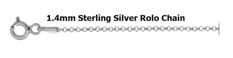 1.4mm .925 Solid Sterling Silver Rolo Chain
