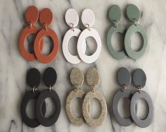 Oval Clay Hoops