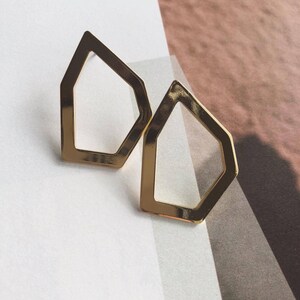 Geo Gold Studs
