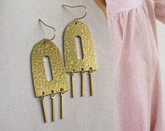 Hammered Fringe Earrings