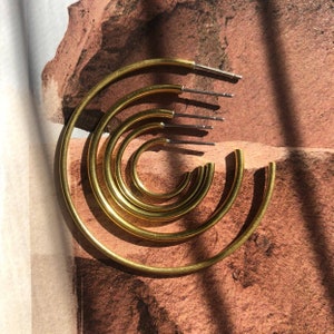 Brass Hoop Earrings