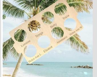 Personalised Drink Caddy: 8-Hole Hen Party Holiday Drinks Holder