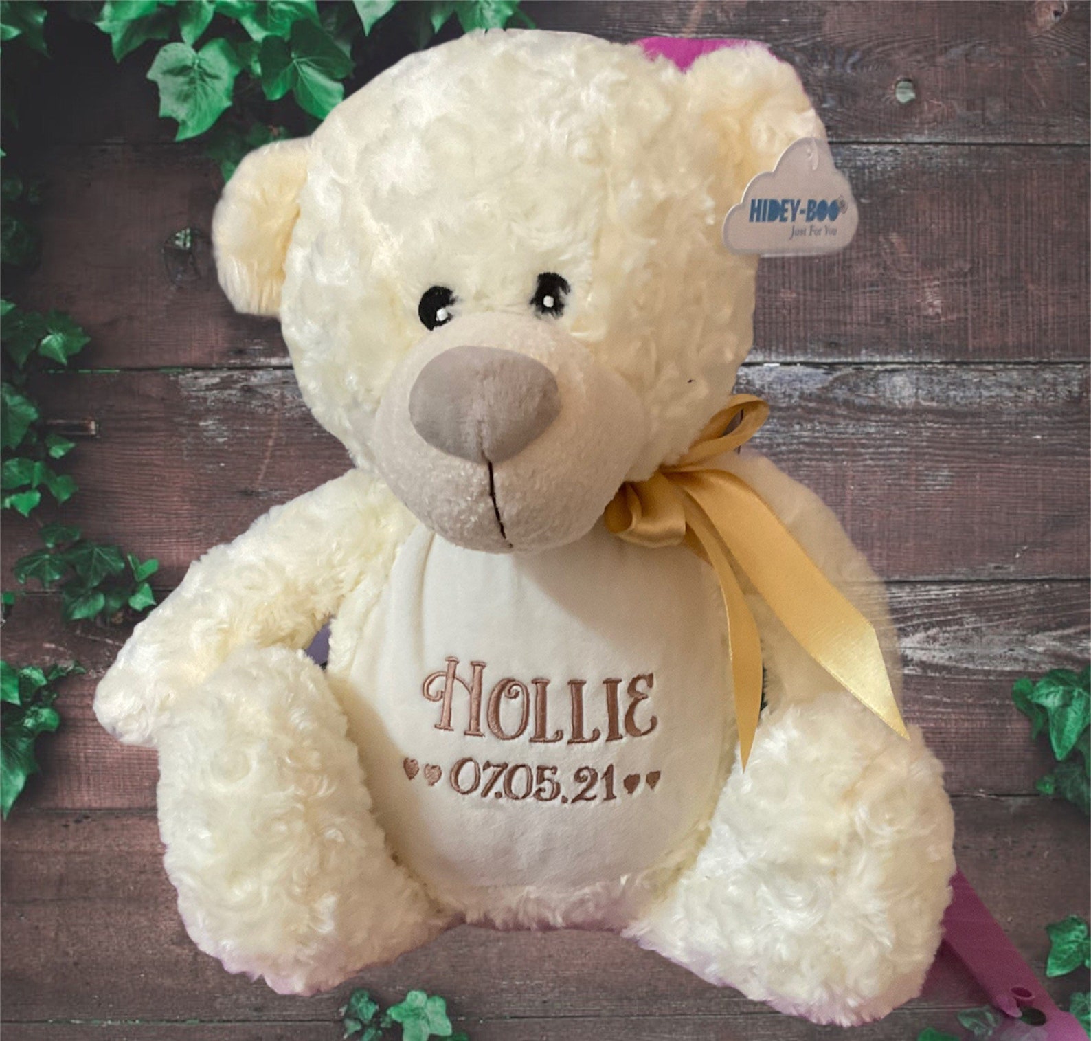 Personalised Ash Teddy Bear Memorial Keepsake Zipped on the Etsy