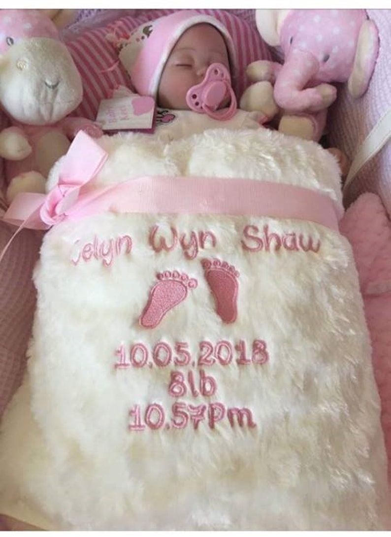 personalised fluffy baby blankets