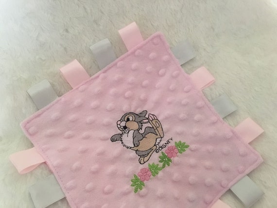 Thumper PATCHWORK TAGGY Soft Baby Blanket Personalised