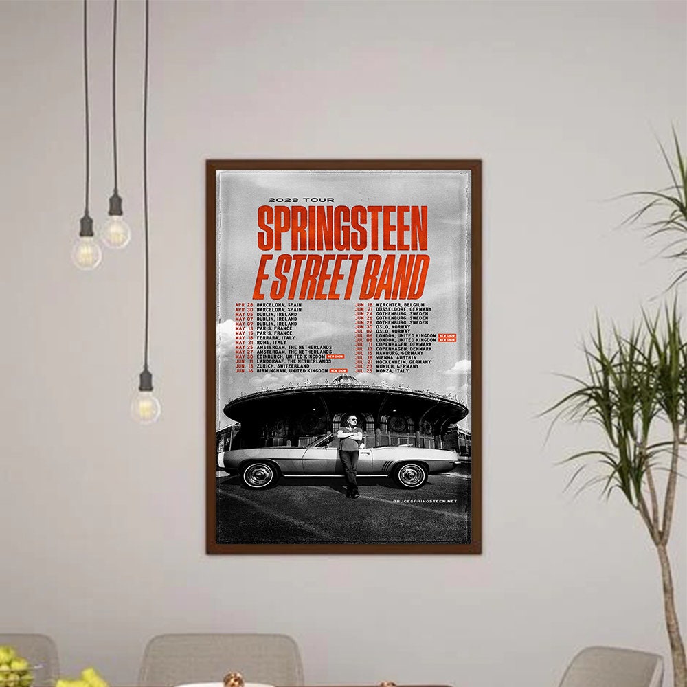 Bruce Springsteen Tour 2023 Poster Etsy