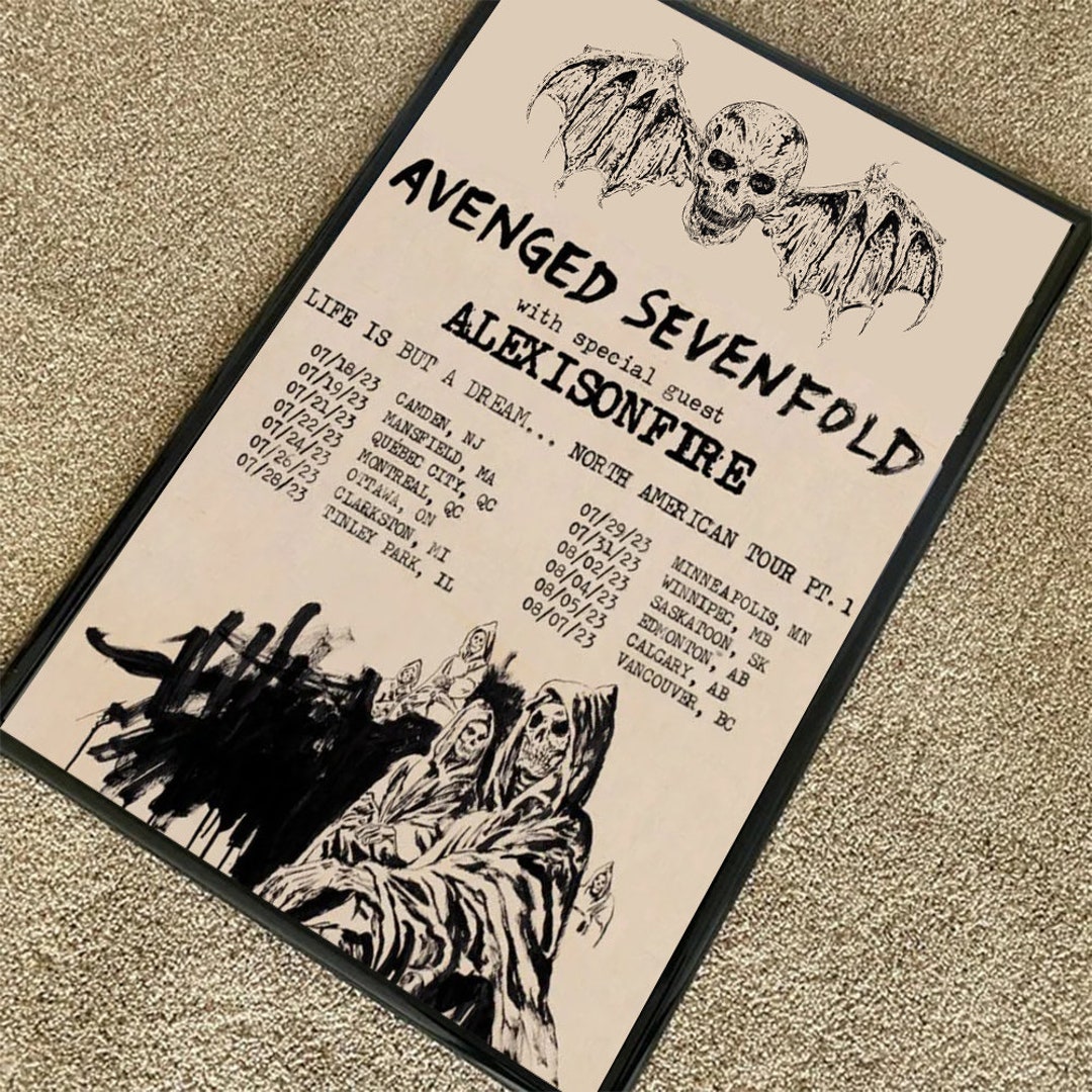 Avenged Sevenfold 2023 Tour Poster Etsy