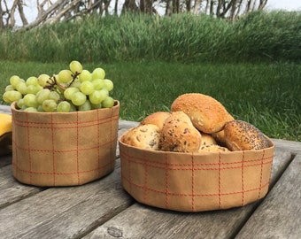 AUSVERKAUF Paper Bag washable storage hamper planters round brown herbs basket bin pot minimalist simple living green living rustic kitchen