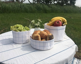 VENDITA sacchetto di carta cesto portaoggetti lavabile fioriere rotondo marrone cestino per erbe aromatiche cestino portaoggetti minimalista semplice soggiorno verde cucina rustica