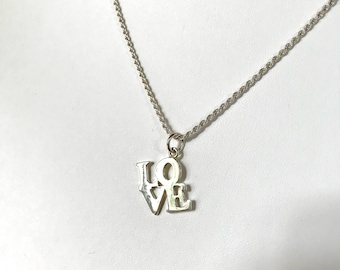 LOVE pendant in silver 925