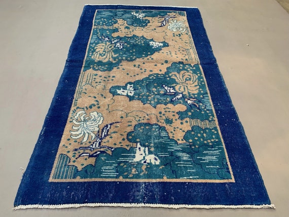Vintage Turkish Rug 225x145 Cm Shabby Distressed Carpet Medium - Etsy