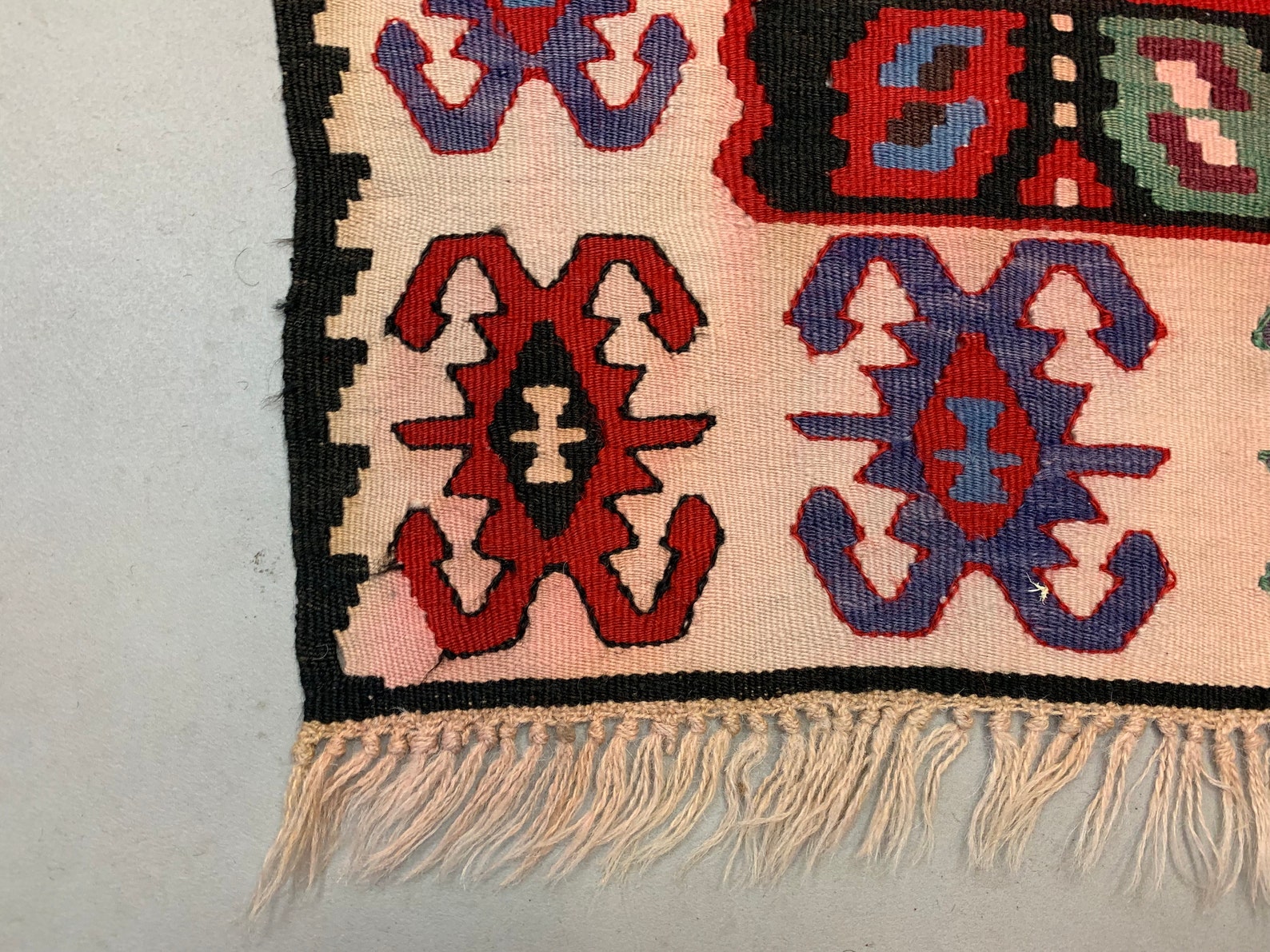 Pirot Rug Pattern Vintage Turkish Kilim, Serbian Pirot Kelim Rug Shabby Wool 200x100 Cm ...