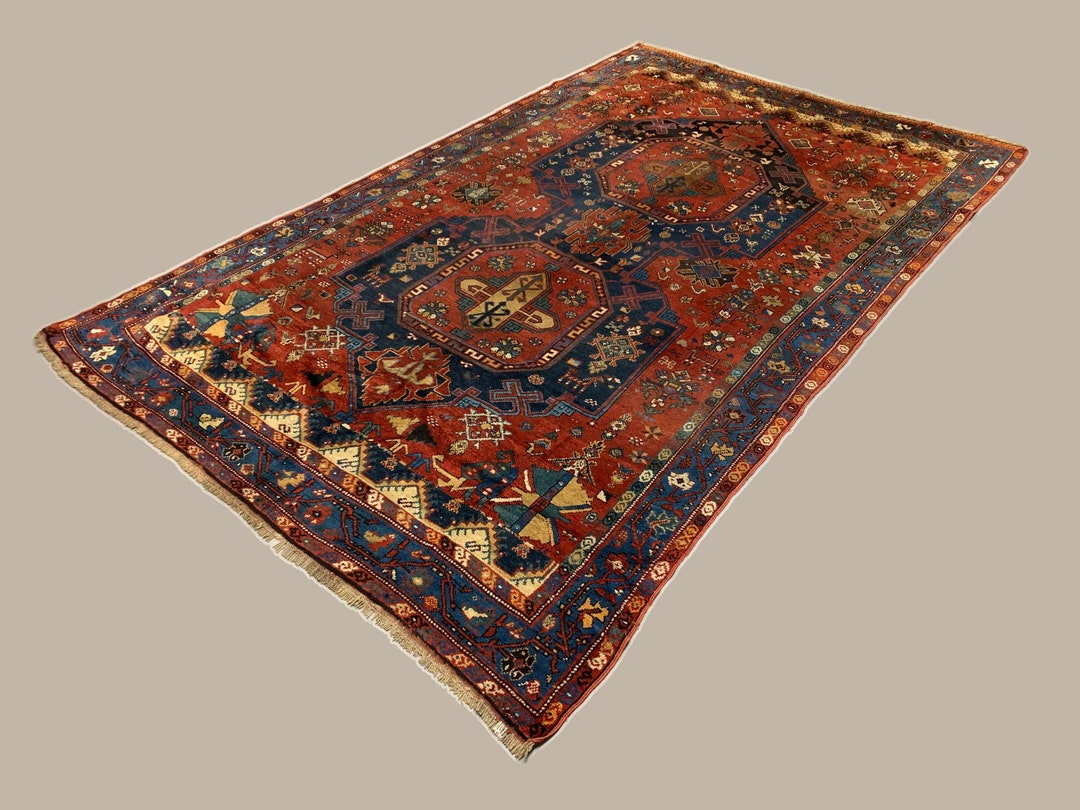 Antique 1910 Caucasian Rug 326x196 Cm, Rare Large Size - Etsy