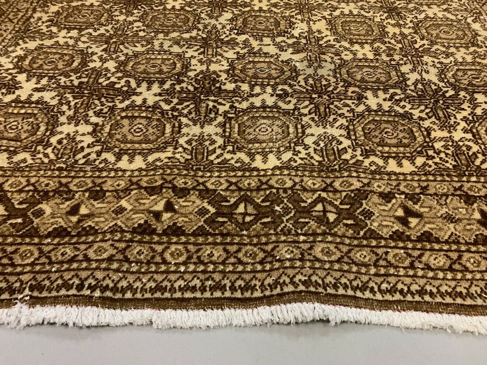 Distressed Turkish Rug 172x122 Cm Wool Vintage Shabby Chic Tribal Brown ...