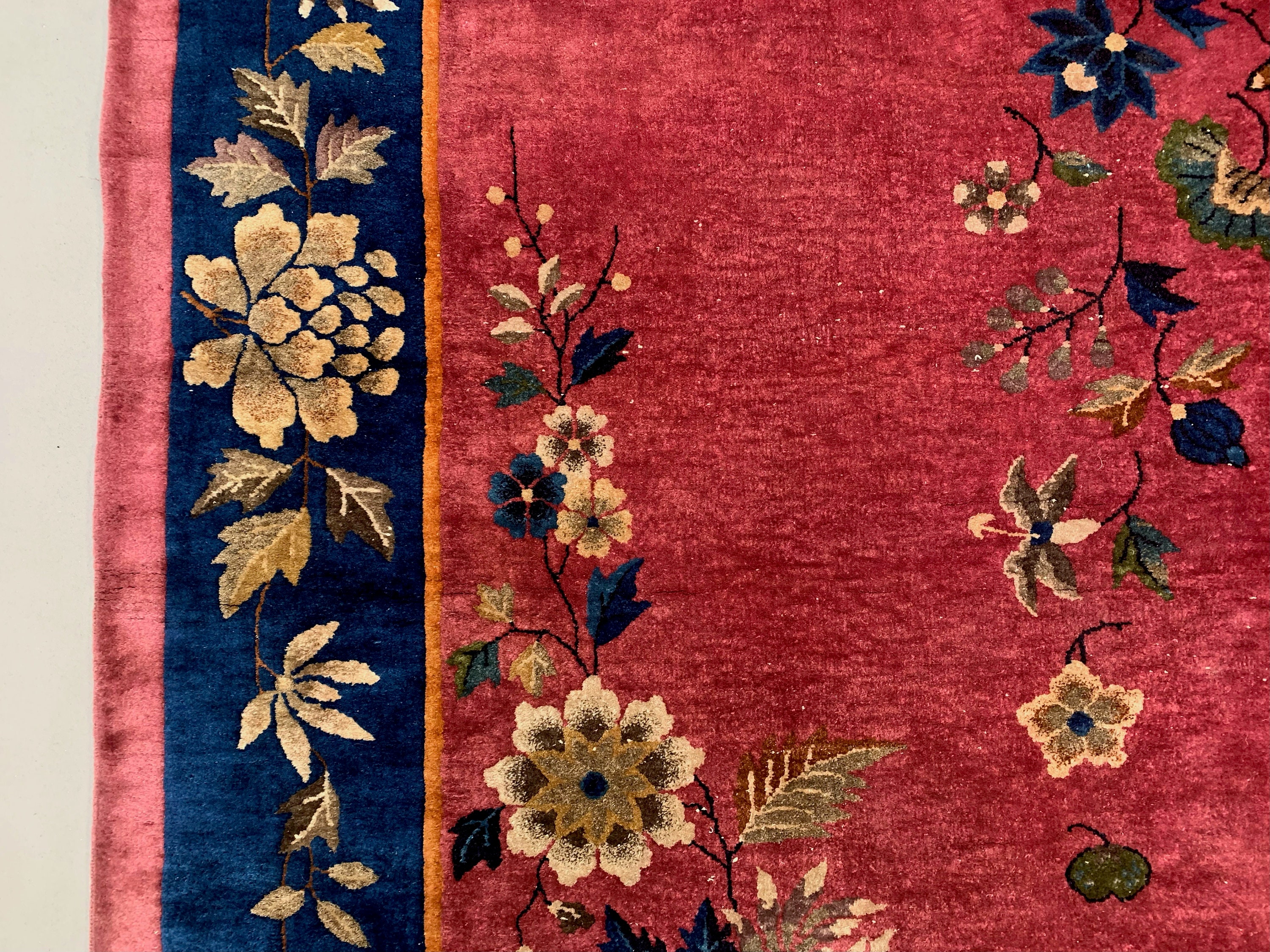 Large Chinese Art Deco Carpet, 448x308 Cm, 1920s Wool, Handmade