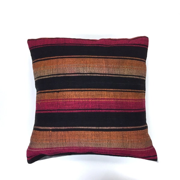 Turc Kilim Cushion 50x50cm Kelim Pillow Vintage Pure Wool Handwoven