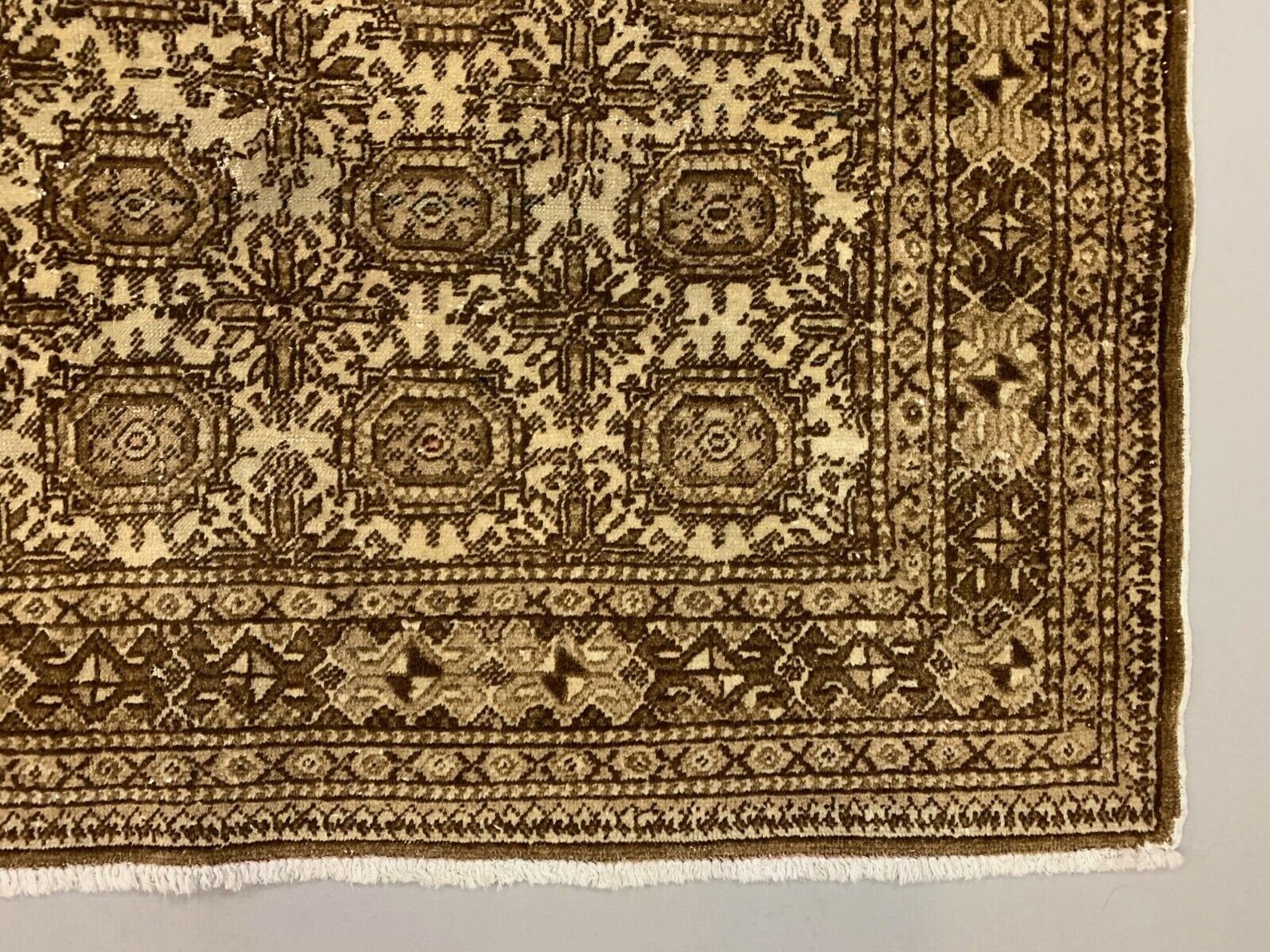 Distressed Turkish Rug 172x122 Cm Wool Vintage Shabby Chic Tribal Brown ...