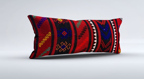 60×30クッションカバー　トルコヴィンテージキリム　パッチブルー933 キリム クッションカバー 中綿つき2個セット⁄トルコオールドキリム クッション 40ｃｍウール100％手織り ヴィンテージ・アンティーク |  ガラタバザール（キリム＆ラグ）