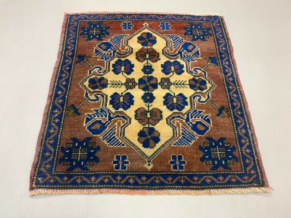 小型ヴィンテージ トルコ絨毯 115 x 60 cm、ショートランナー