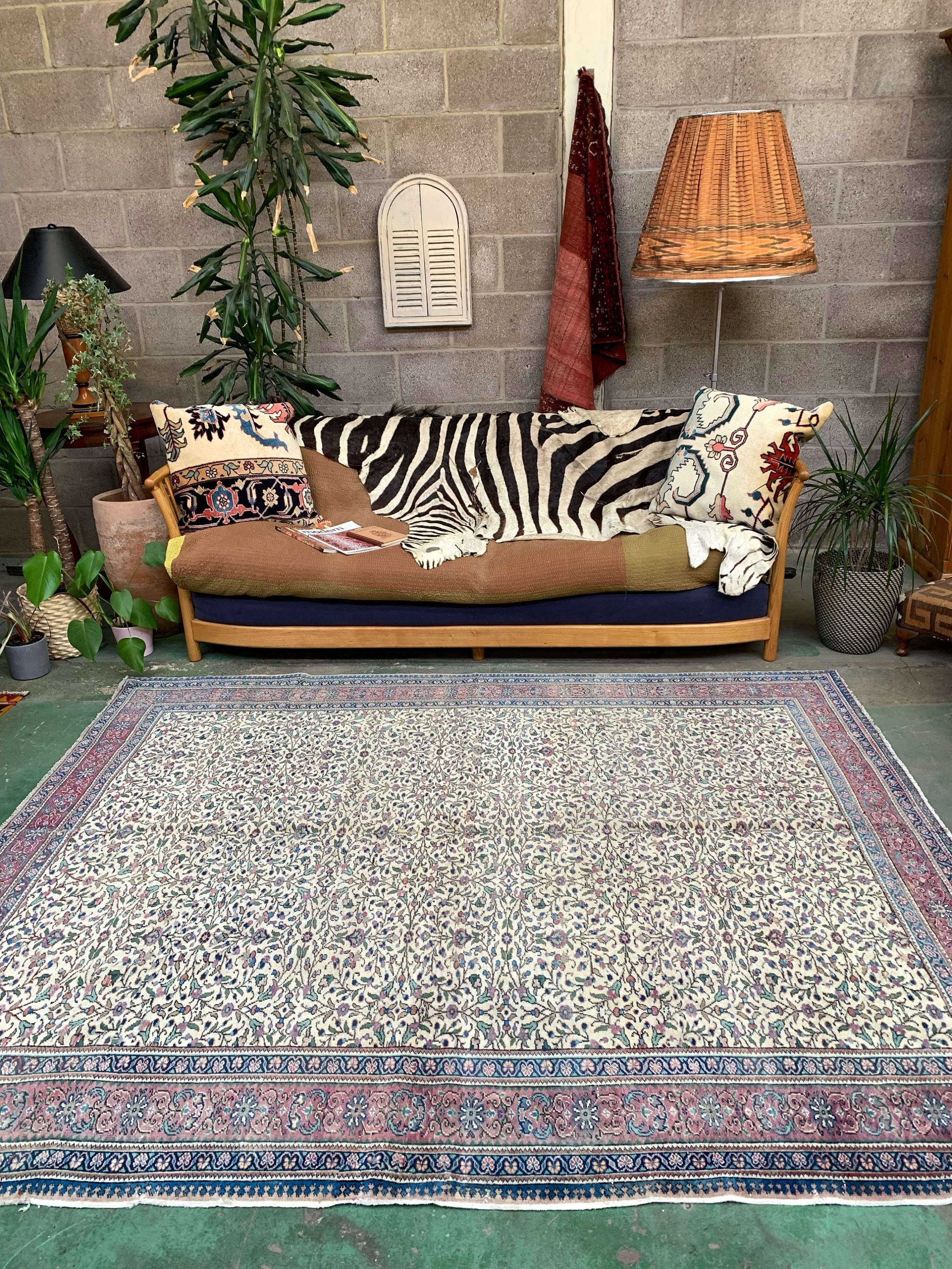 Vintage Turkish Rug 237x198 Cm, Tribal Wool Carpet Large - Etsy