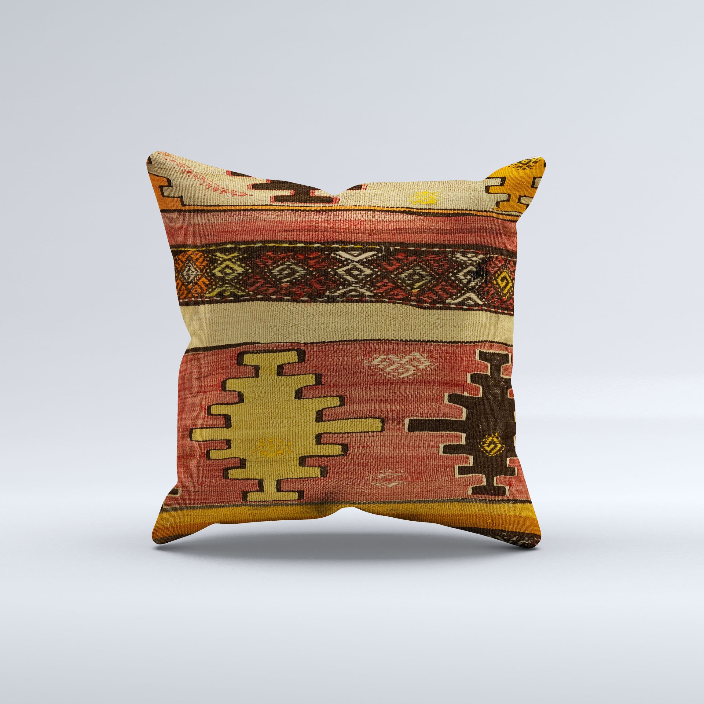 今年も話題の Vintage Wool Square Cm 60x60 Cover Cushion Kilim Turkish その他