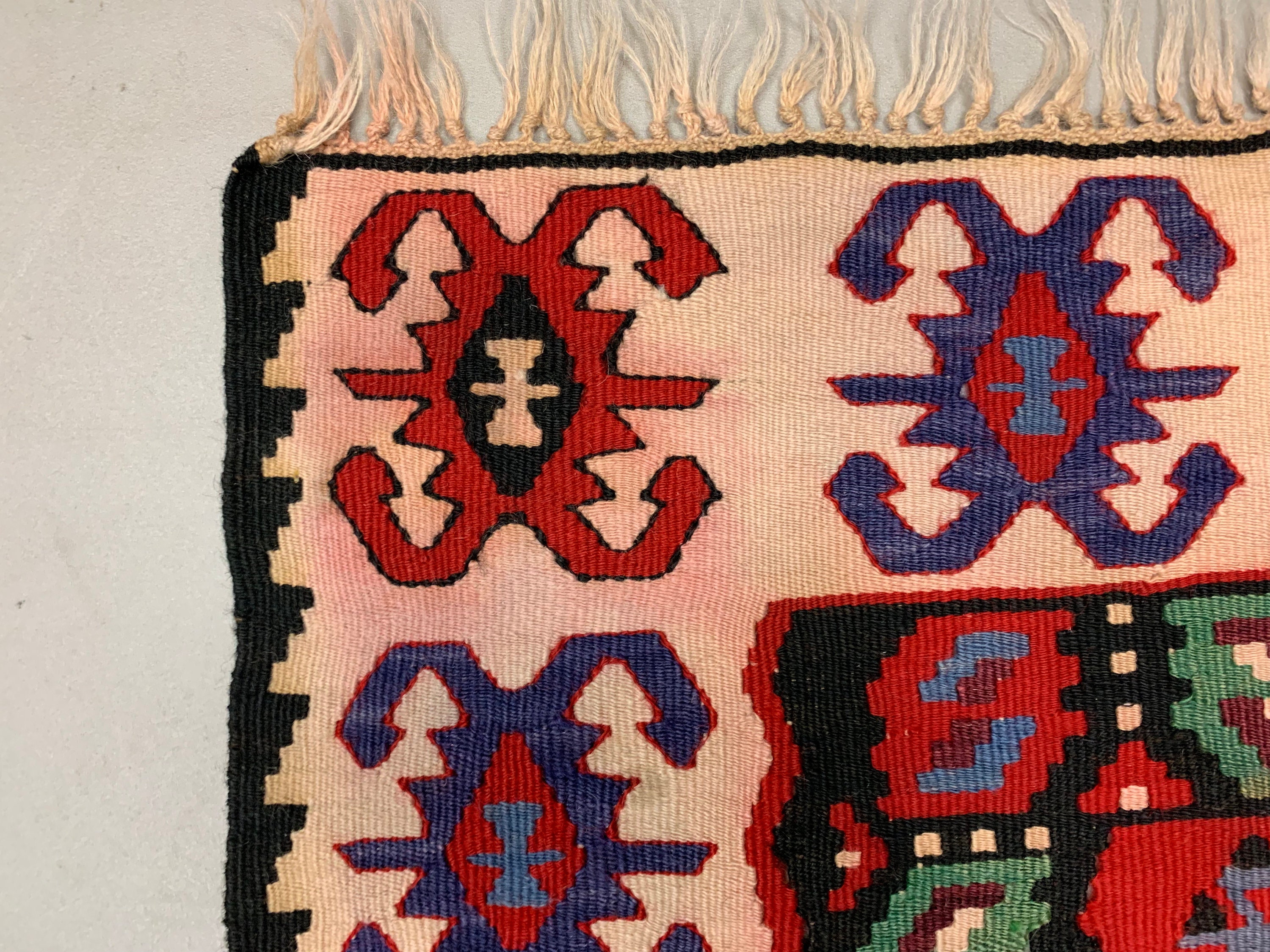 Serbian Rug Vintage Turkish Kilim, Serbian Pirot Kelim Rug Shabby Wool 200x100 Cm ...