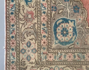 ヴィンテージ トルコ ウシャク ラグ 187 x 91 cm シャビーカーペット