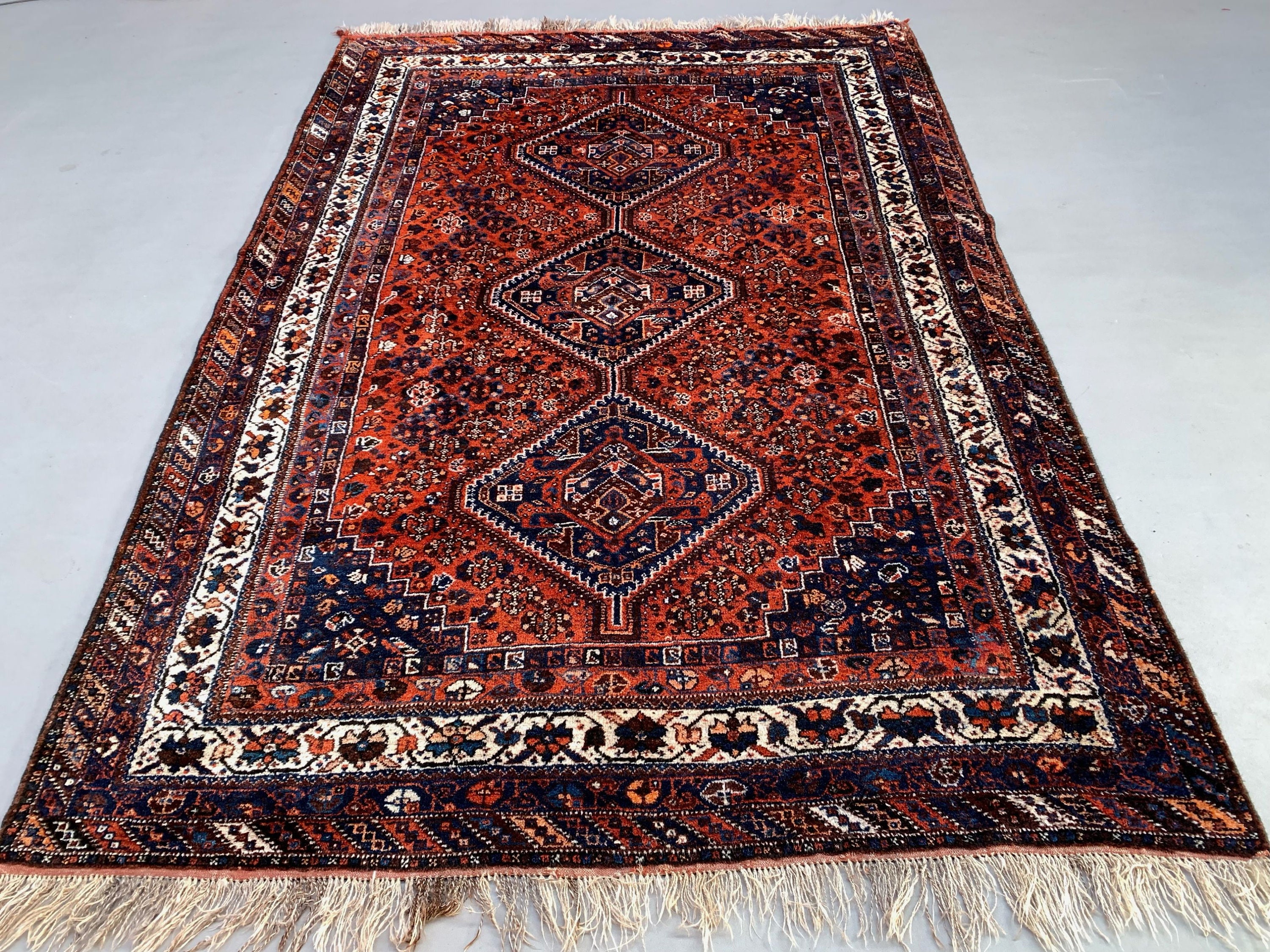 Antique Tribal Rug 320x220 Cm Wool Oriental Hand Made Carpet Red