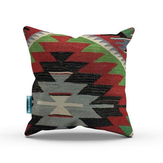 Turkish Kilim Cushion 50x50cm Kelim Pillow Vintage Pure Wool Handwoven Etsy UK