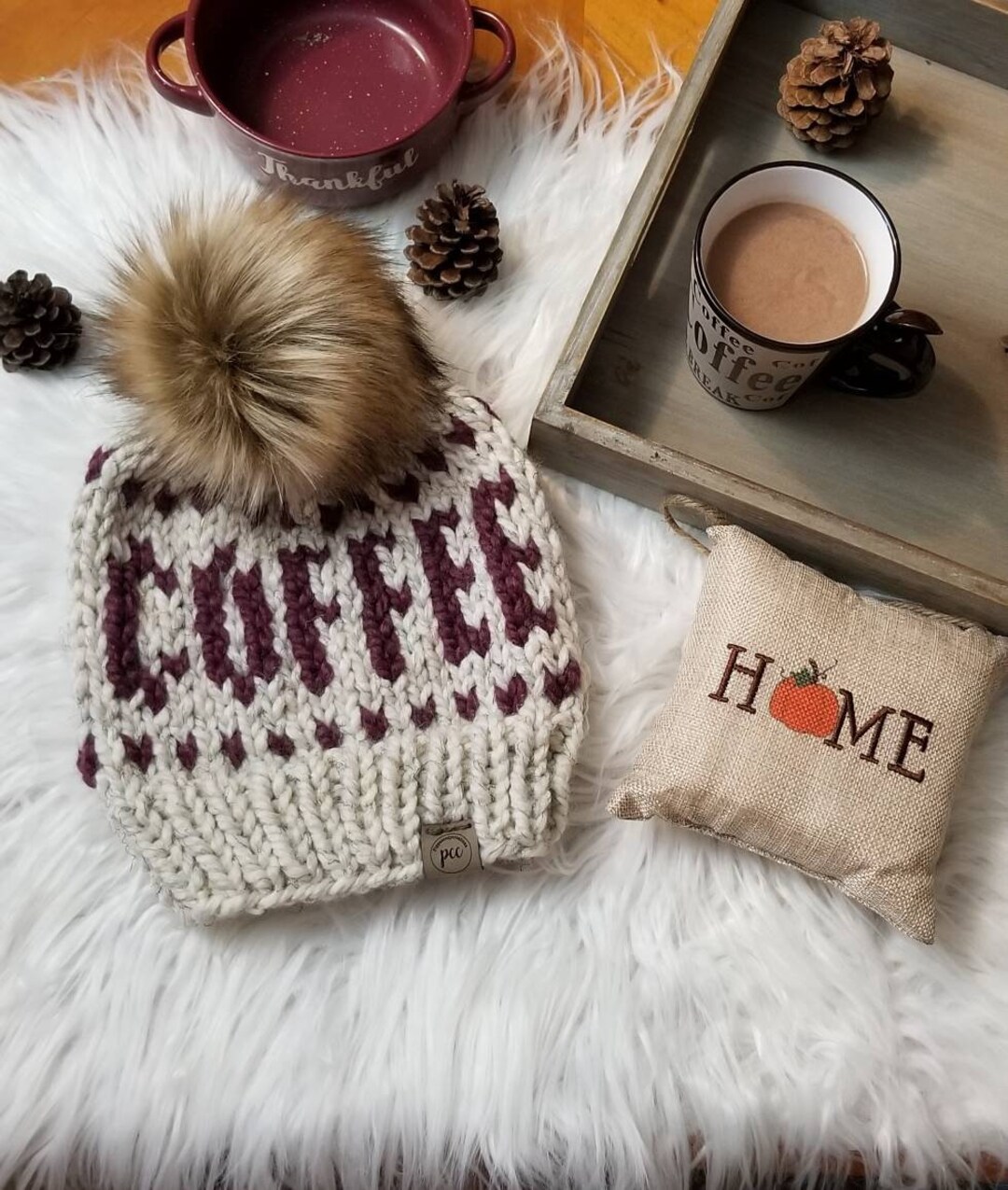 CUSTOM Coffee Beanie Coffee Lovers Hat Customized Knit - Etsy