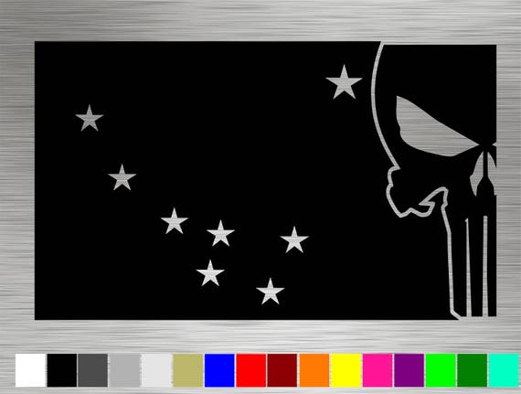Punisher Indiana Flag Decal Sticker Vinyl USA America Frank Castle 2a Guns
