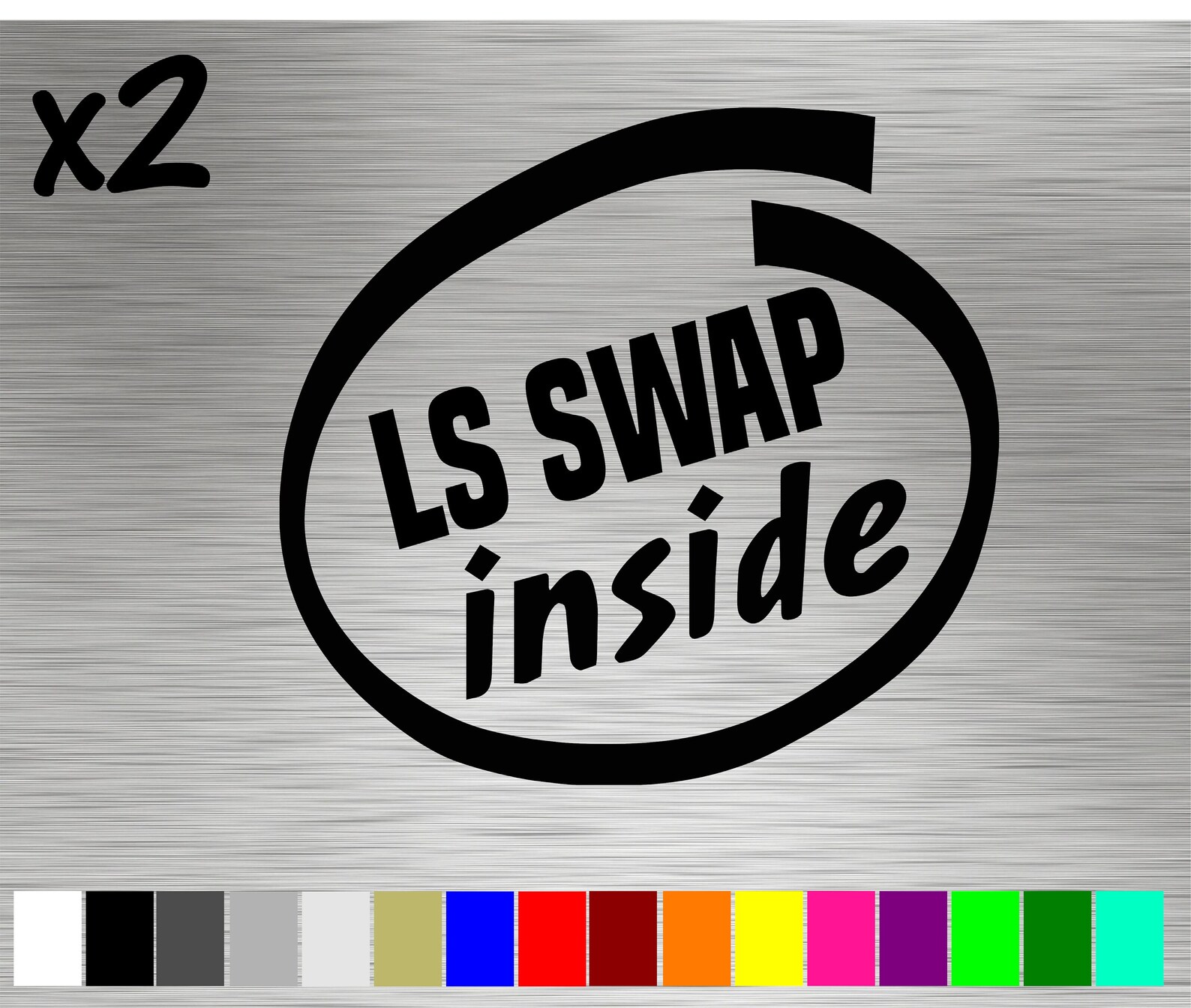 2 LS Swap Inside Decals Stickers Vinyl Design Motor Engine Etsy
