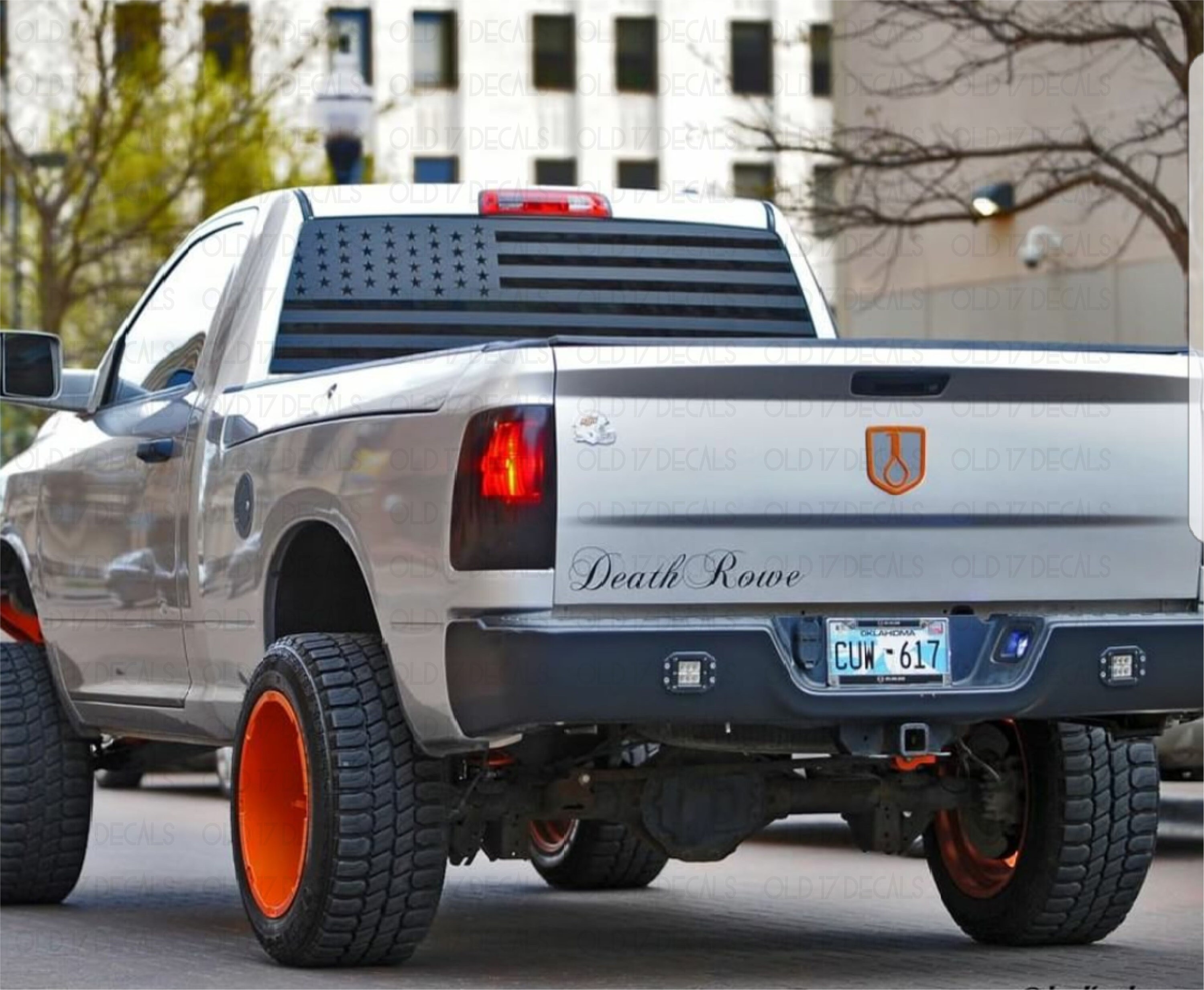 All Years Dodge Ram Rear Window American Flag Decal Etsy