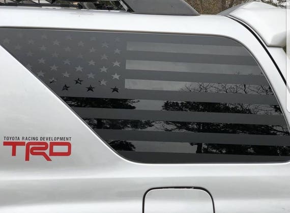 4th Gen 4runner American Flag Decal Toyota 4 Runner Offroad Merica Banners Vinyl Stickers Custom Accessories Design Yota Flags T4r Usa