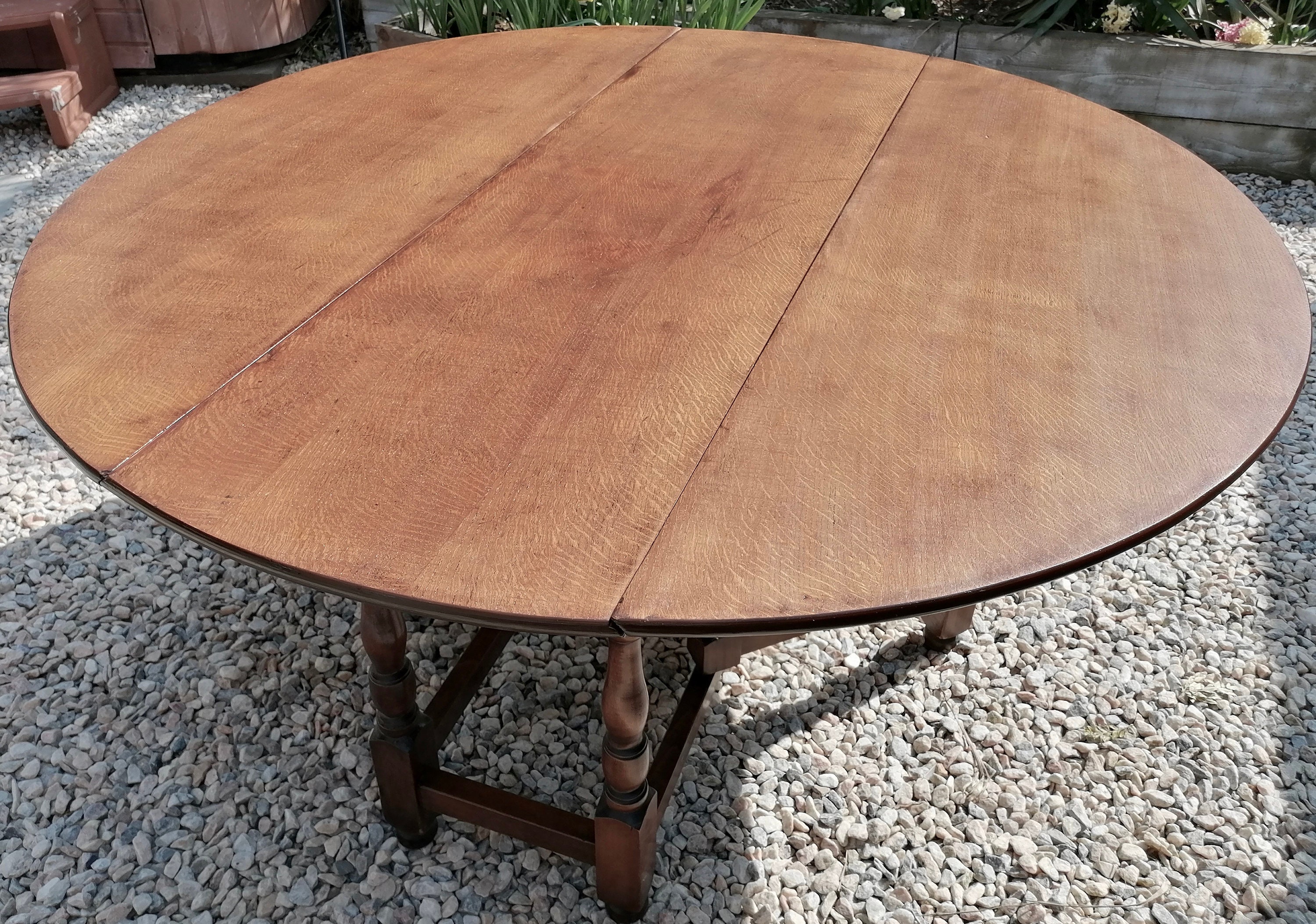 dark kitchen table with leaf