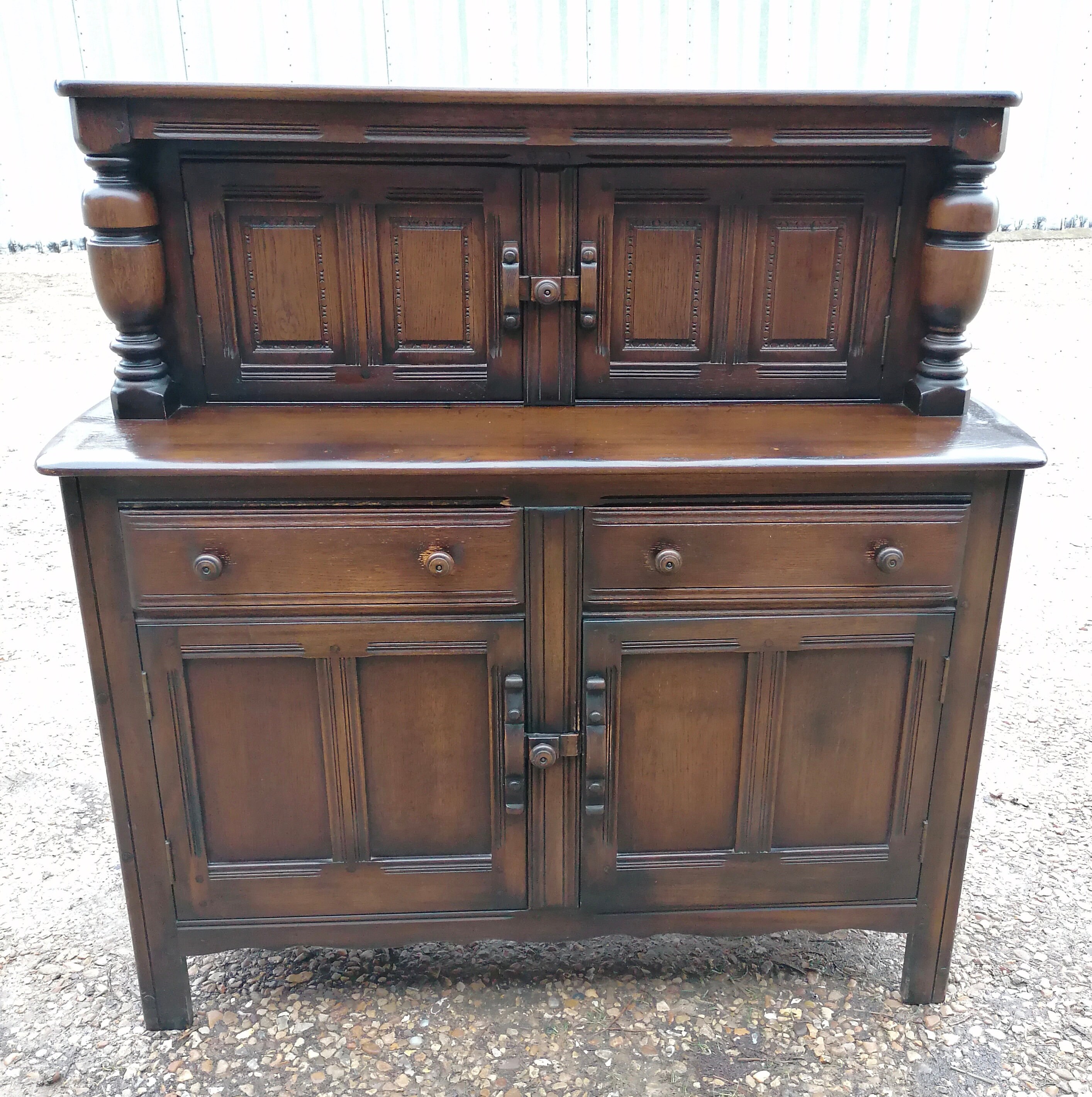 Ercol dresser court cupboard sideboard dark Polished Elm by Etsy