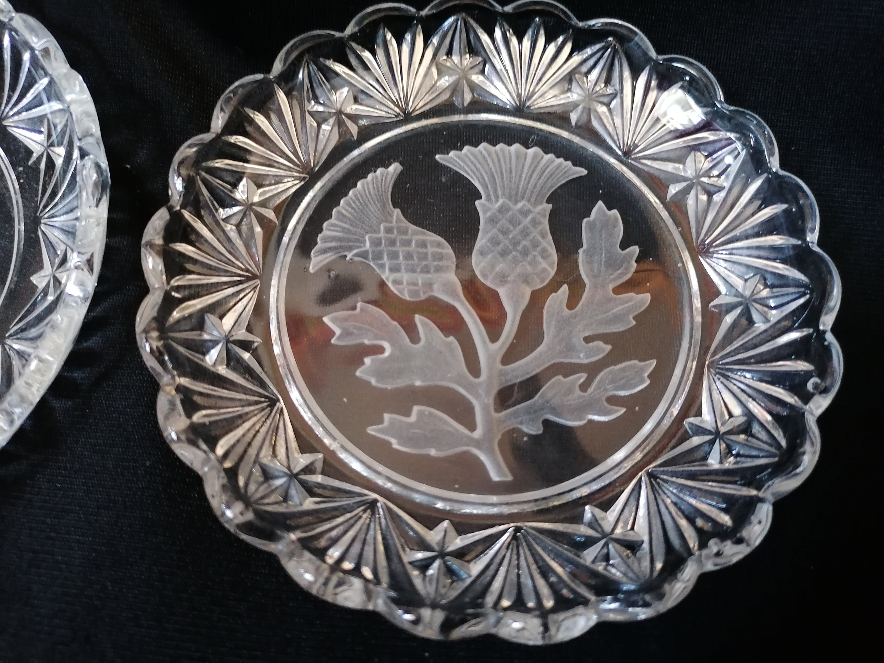 Beautiful set of 2 Edinburgh Crystal 'Thistle Dishes s Etsy
